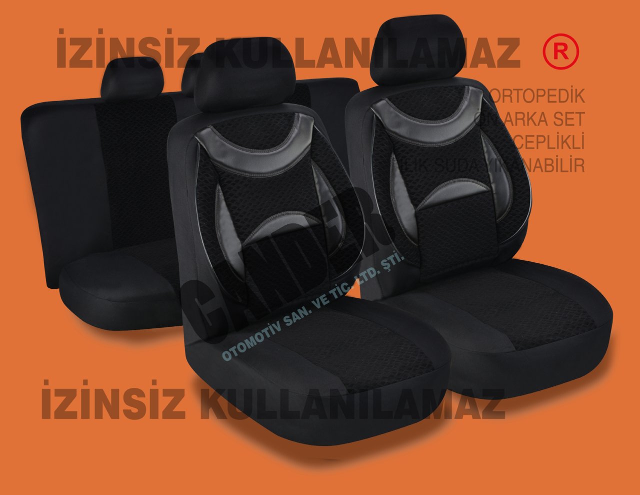 Ortopedik Destekli koltuk kılıfı takımı her araca uyumlu