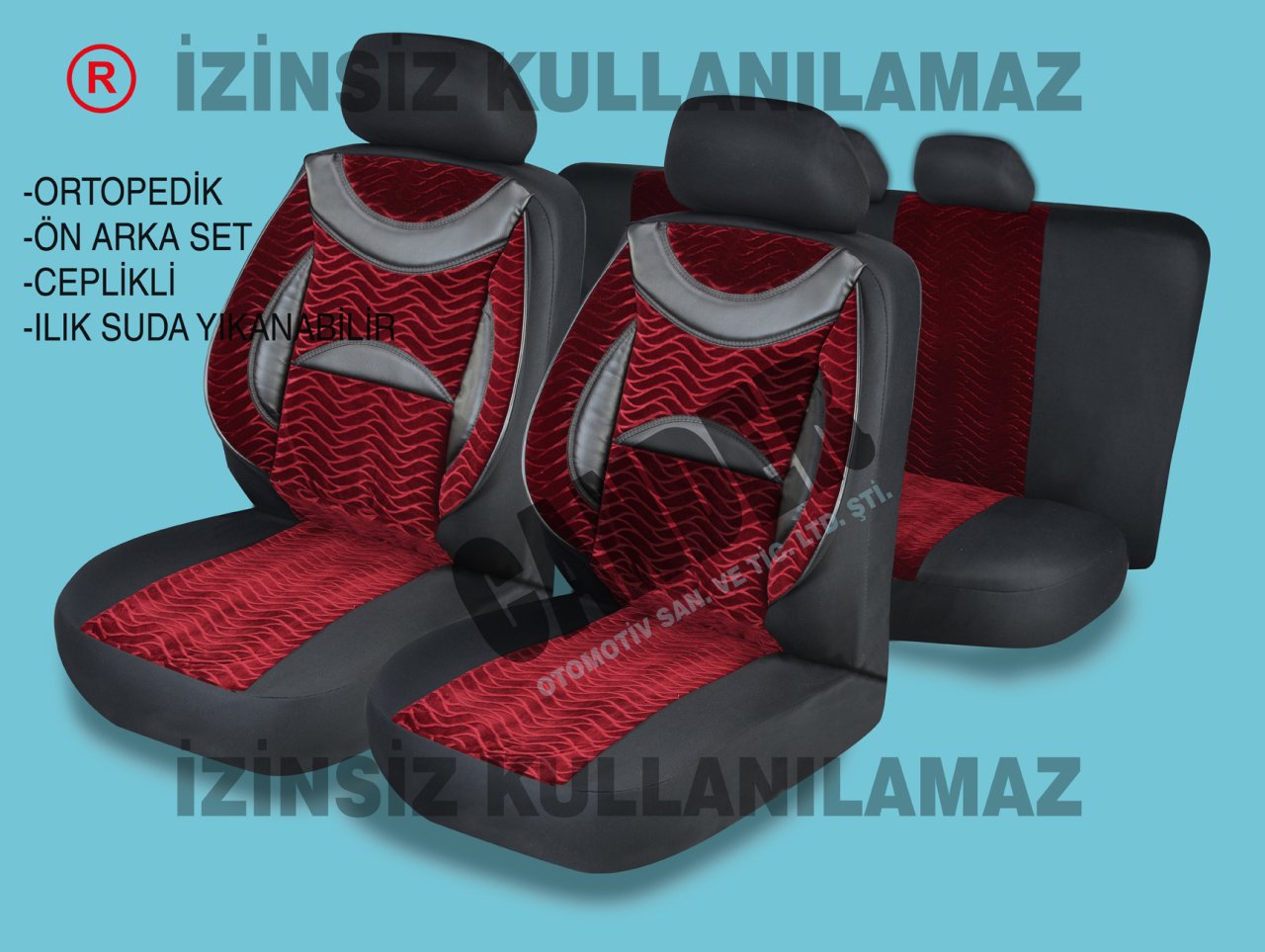 Ortopedik Destekli koltuk kılıfı takımı her araca uyumlu