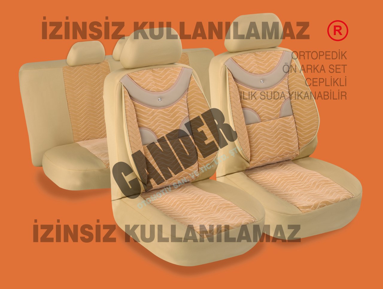 Ortopedik Destekli koltuk kılıfı takımı her araca uyumlu