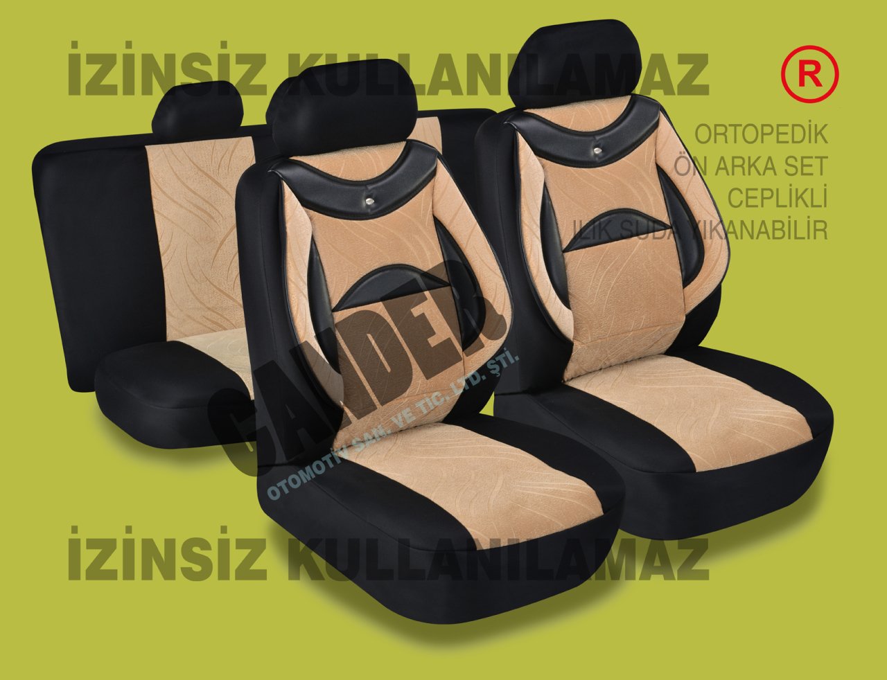 Ortopedik Destekli koltuk kılıfı takımı her araca uyumlu