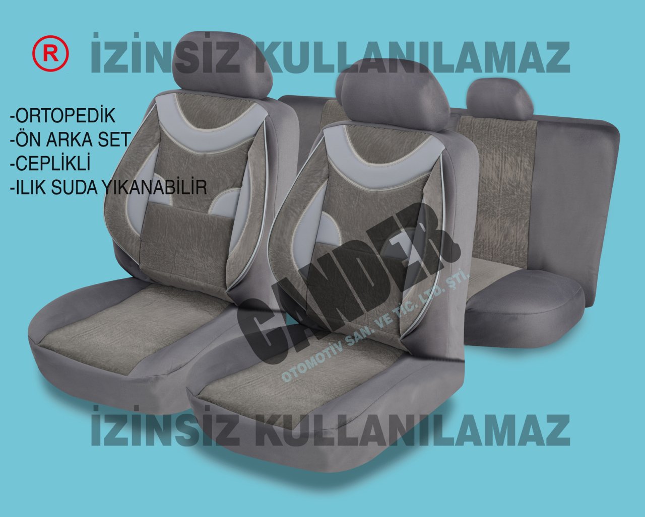 Ortopedik Destekli koltuk kılıfı takımı her araca uyumlu