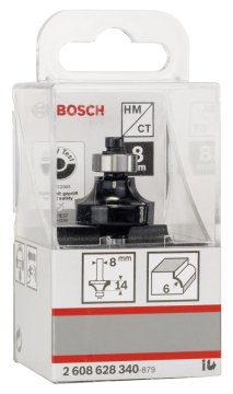 Bosch Standard W Yuvarlama Frezesi 8*6*53 mm
