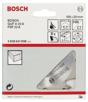 Bosch GUF 4-22 A Kesici Bıçak 105*4 mm 8 D