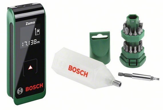 Bosch Zamo II Lazerli Uzaklık Ölçer 20mt + 19 Parça Bits Uç Seti