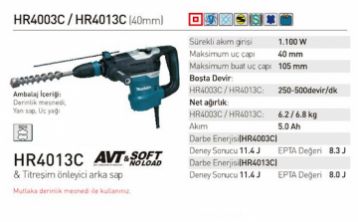 Makita HR4013C Kırıcı Delici