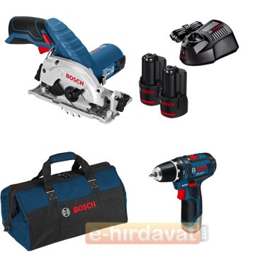 Bosch GKS 12V-26 Akülü Daire Testere + GSR 10.8 Akülü Vidalama