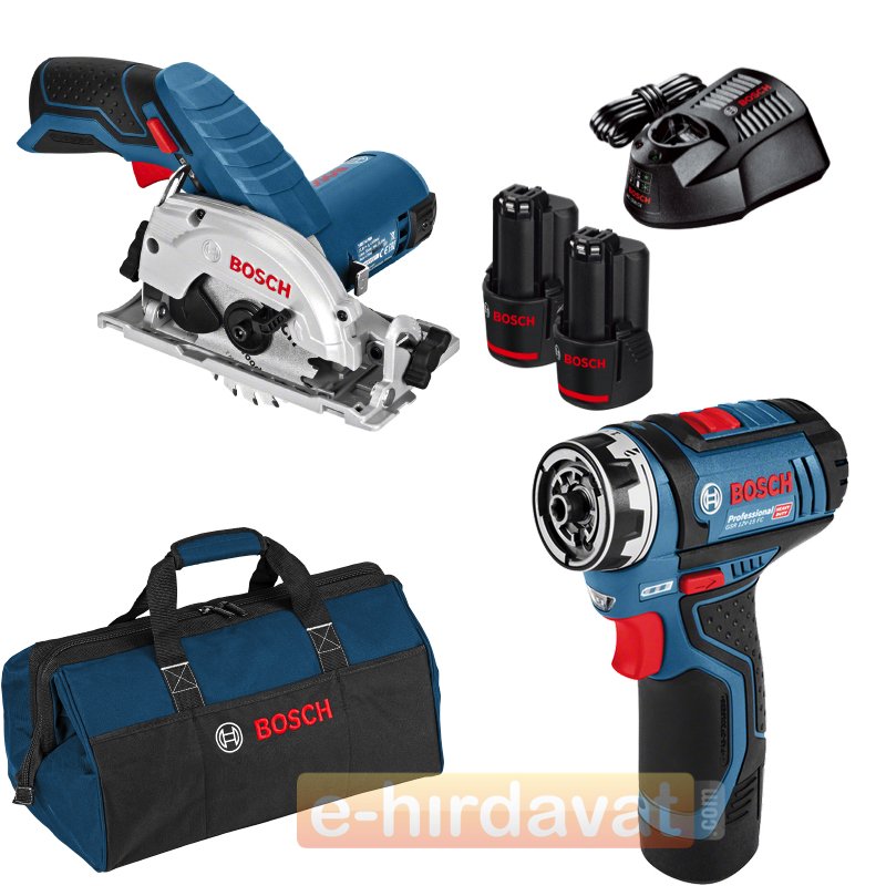 Bosch GKS 12V-26 Akülü Daire Testere + GSR 12V-15 FC Akülü Vidalama