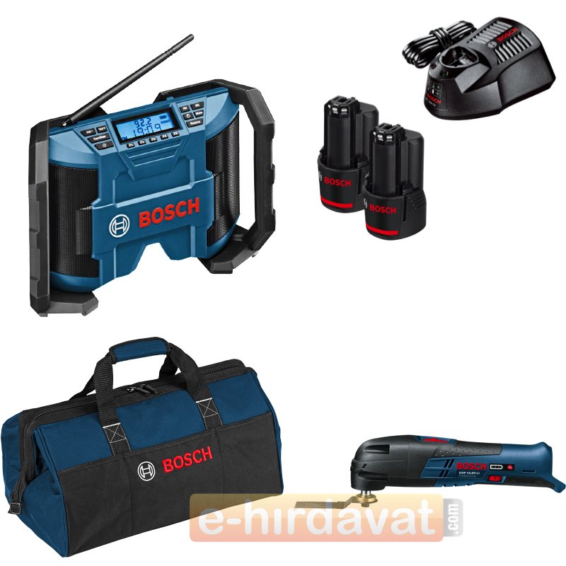 Bosch GPB 12V-10 Şantiye Radyosu + GOP 10.8 V-LI Çok Amaçlı Alet