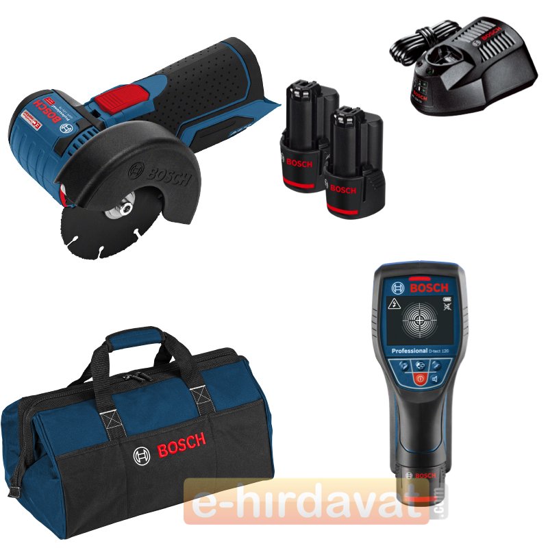 Bosch GWS 12 - 76 Akülü Taşlama + D-Tect 120 Duvar Tarama Cihazı