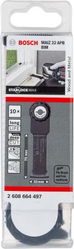 Bosch Aksesuarlar Bosch - Starlock Max - MAIZ 32 APB - BIM Ahşap ve Metal İçin Daldırmalı Testere Bıçağı 10'lu