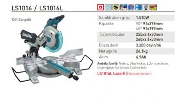 Makita LS1016L Sürgülü Lazerli Gönye Kesme Makinası