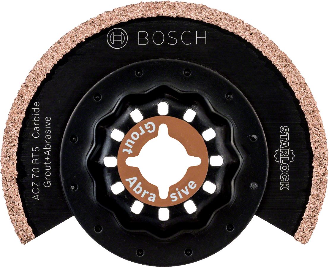 Bosch Aksesuarlar Bosch - Starlock - ACZ 70 RT5 - Karpit RIFF Zımpara Uçlu Dar Kesim Segman Testere Bıçağı 50 Kum Kalınlığı 10'lu