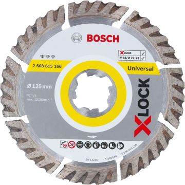 Bosch Aksesuarlar Bosch - X-LOCK - Standard Seri Genel Yapı Malzemeleri İçin Elmas Kesme Diski 125 mm