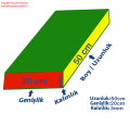 Zebrano / Zeytin Ağacı 16cmx49cmx3mm