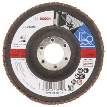 Bosch 115 mm 40 K Best for Metal Flap Disk