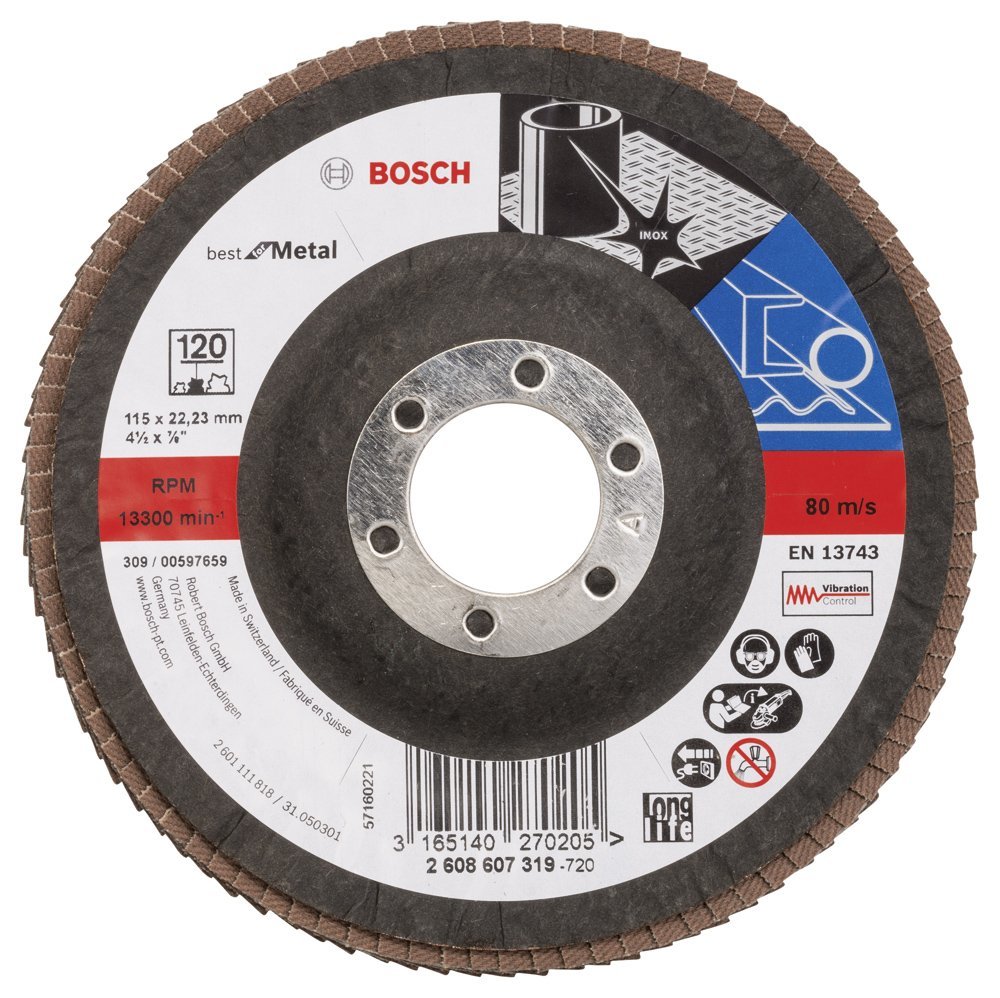 Bosch 115 mm 120 K Best for Metal Flap Disk