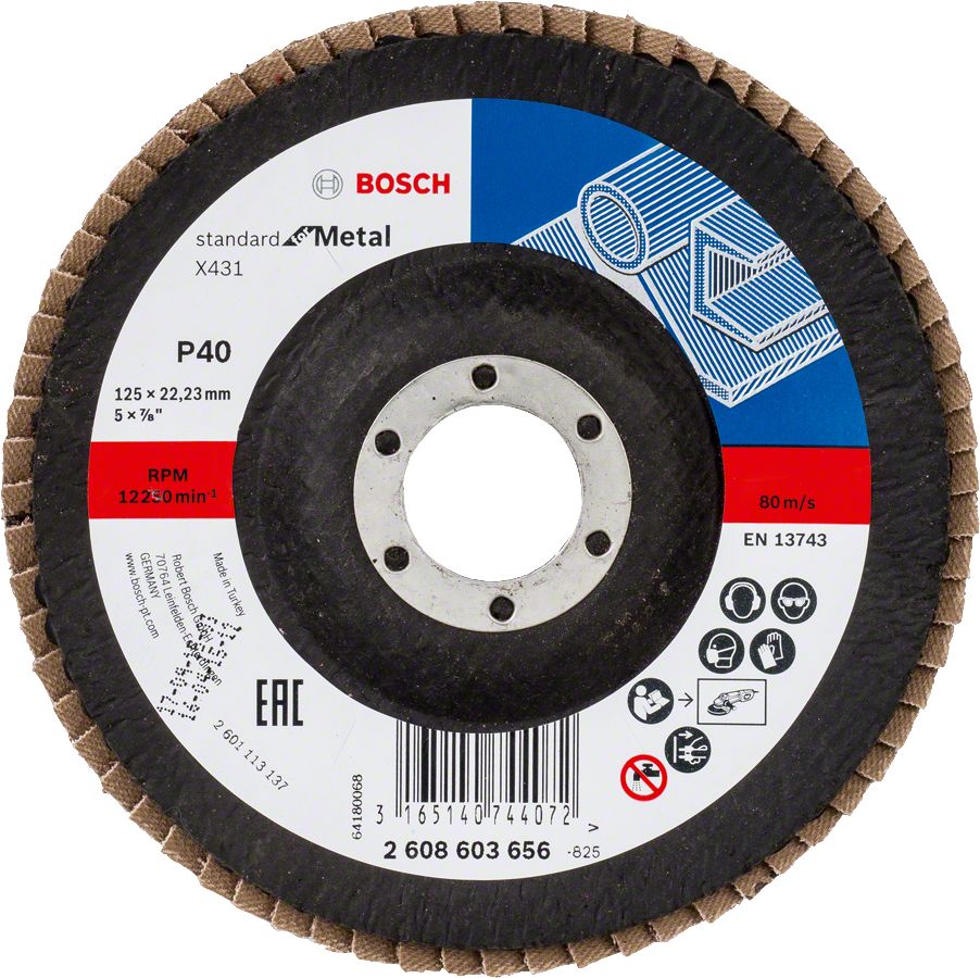 Bosch 125 mm 40 K X431 AlOX Flap Disk