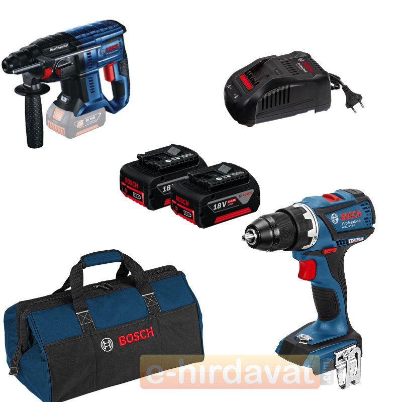 Bosch GBH 180 Darbeli Kırıcı Delici + GSR 18 V-EC Delme Vidalama Makinesi