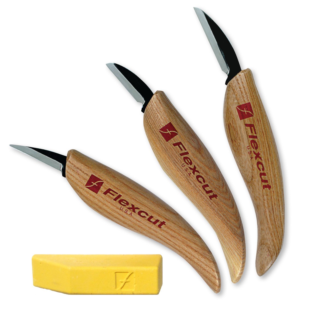 Flexcut Başlangıç Bıçak Seti 3 Parça + Cila