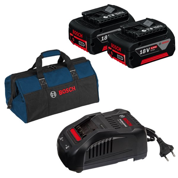 Bosch 2 Adet 5 Amper 18 Volt Akü + Şarj Aleti + Çanta