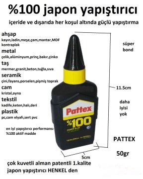 Pattex Deri - Kauçuk - Ahşap 100% Yapıştırıcı 50ml Tüp