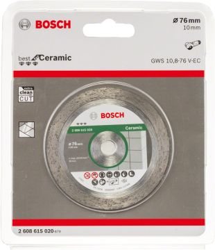 Bosch Aksesuarlar Bosch - Best Serisi Seramik İçin GWS 12V-76 Uyumlu Elmas Kesme Diski 76 mm