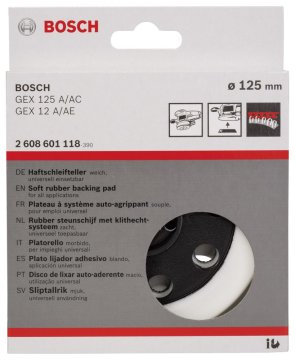 Bosch 125 mm Zımp. Tabanı Yumuşak (GEX)