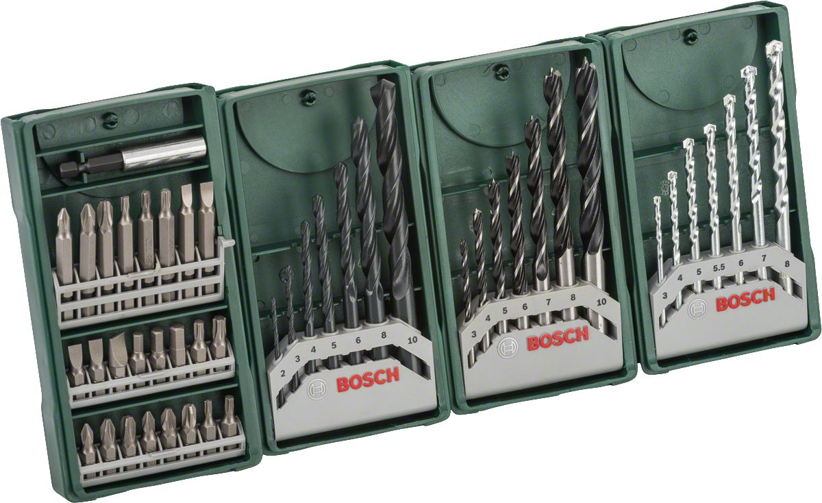 Bosch Aksesuarlar Bosch - X-Line Mini Ahşap, Beton, Metal, Vidalama Uçlu 3+1 Set
