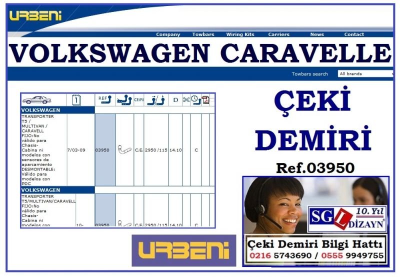 SGL-45313A T5 CARAVELLE ÇEKİ DEMİRİ 07/2003-.. T5 CARAVELLE AKSESUARLARI