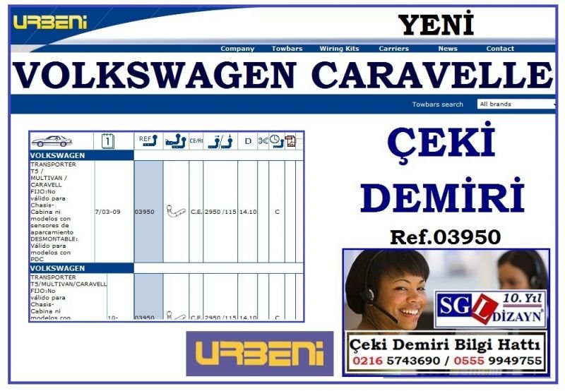 SGL-45313B YENİ T5 CARAVELLE ÇEKİ DEMİRİ 2010-.. YENİ T5 CARAVELLE AKSESUARLARI