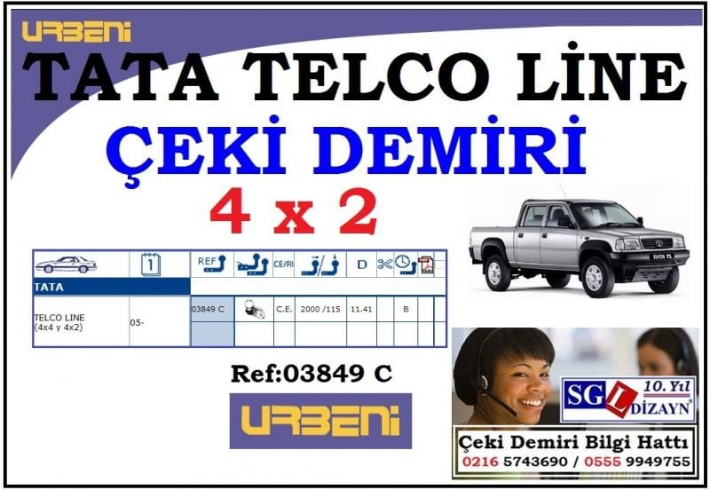 SGL-43301B TATA TELCOLİNE ÇEKİ DEMİRİ 4X2 2005-.. TATA TELCOLİNE AKSESUARLARI