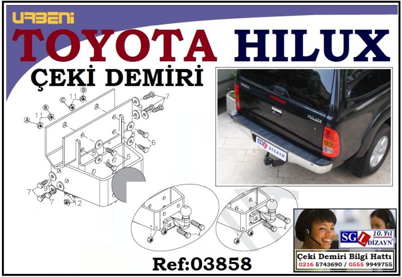SGL-44304A TOYOTA HİLUX ÇEKİ DEMİRİ 04/2009-.. TOYOTA HİLUX AKSESUARLARI