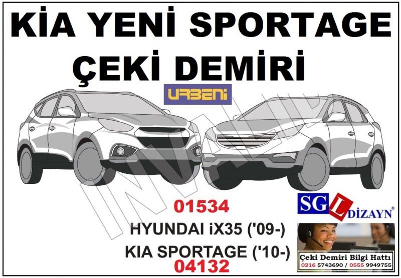 SGL-21305A KİA YENİ SPORTAGE ÇEKİ DEMİRİ 2010-.. KİA YENİ SPORTAGE AKSESUARLARI