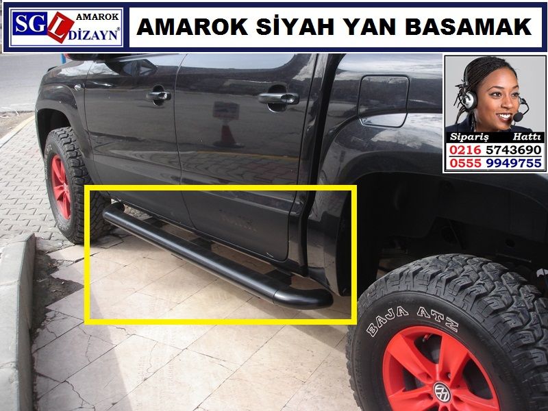 SGL-451-5F AMAROK SİYAH YAN BASAMAK HAWK AMAROK AKSESUARLARI