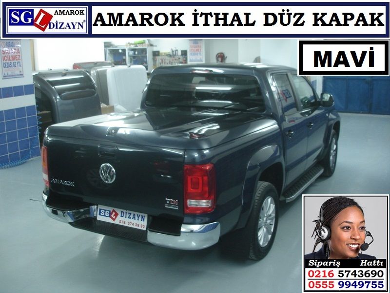 AMAROK YILDIZ MAVİSİ DÜZ KAPAK İTHAL AMAROK AKSESUARLARI