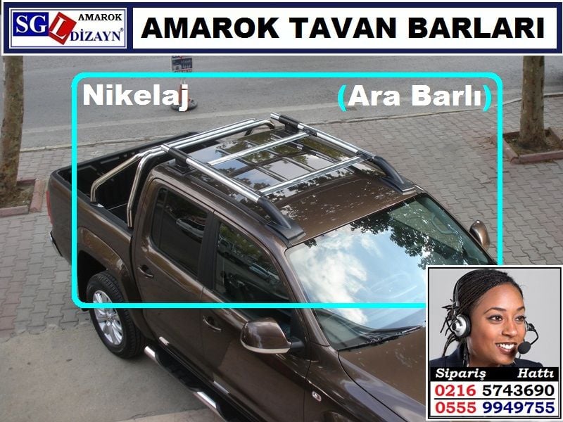 AMAROK TAVAN BARLARI NİKEL ARA BARLI POWERFUL AMAROK AKSESUARLARI
