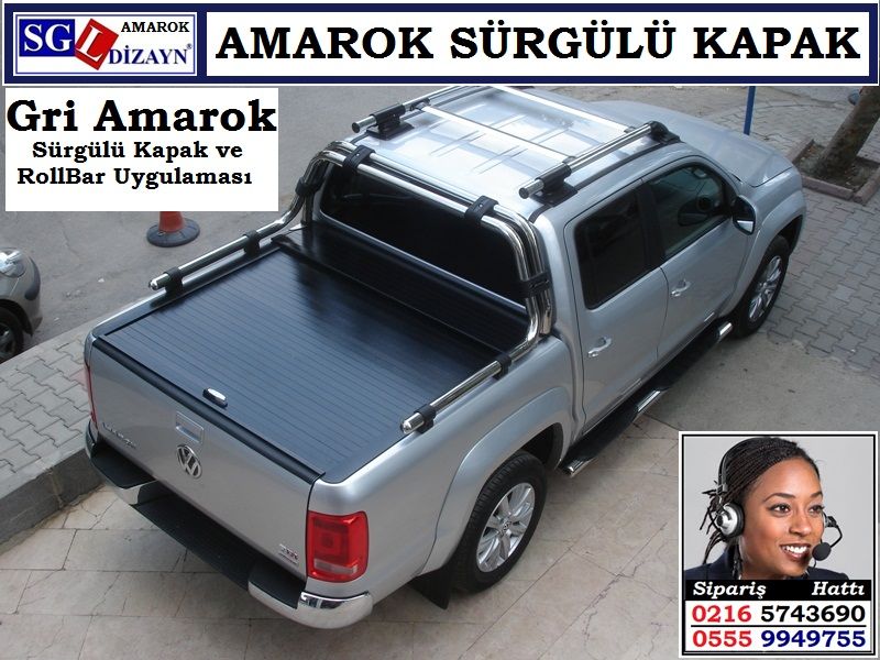 GRİ AMAROK SÜRGÜLÜ KAPAK ROLLBAK AMAROK AKSESUARLARI