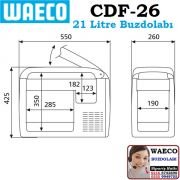 WAECO BUZDOLABI CDF-26 COOLFREEZE CDF-26 (21 LİTRE) KOMPRESÖRLÜ BUZDOLABI