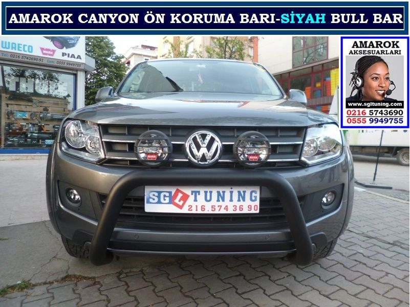 AMAROK CANYON ÖN KORUMA BARI SİYAH BULL BAR AMAROK AKSESUARLARI