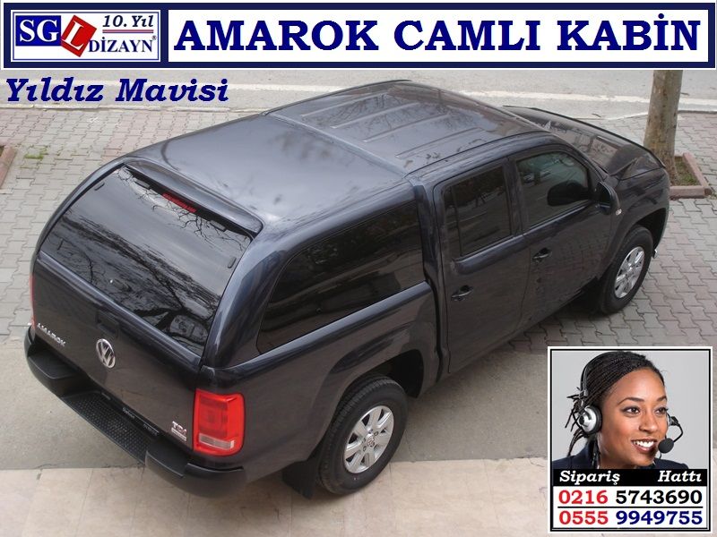 AMAROK CAMLI KABİN YILDIZ MAVİSİ AMAROK AKSESUARLARI