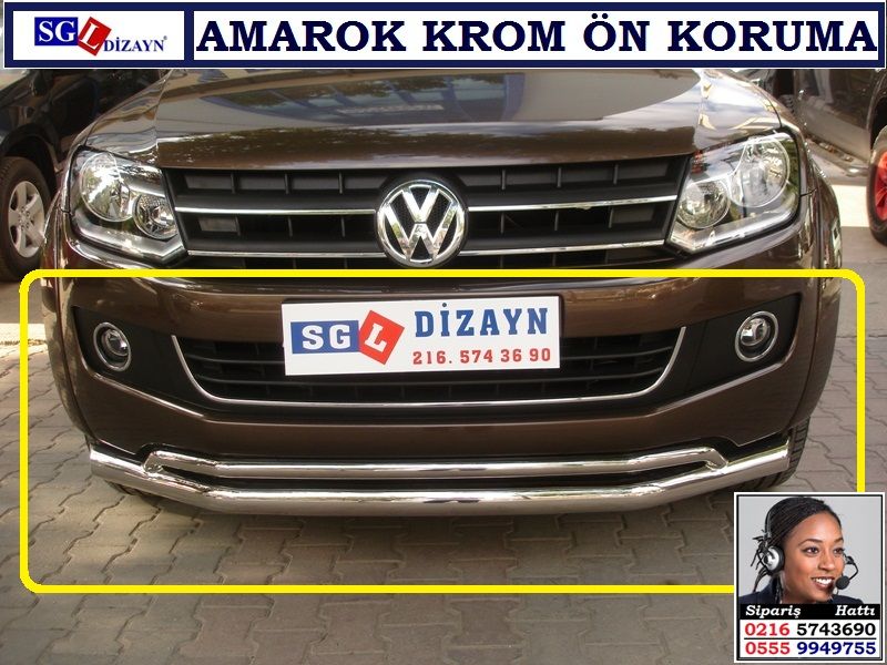 KAHVERENGİ AMAROK KROM ÖN KORUMA