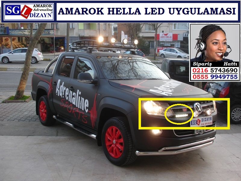 AMAROK HELLA LED GÜNDÜZ FARI UYGULAMASI AMAROK AKSESUARLARI
