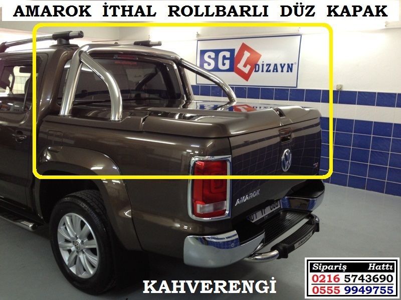 AMAROK ROLLBARLI KAHVERENGİ DÜZ KAPAK İTHAL