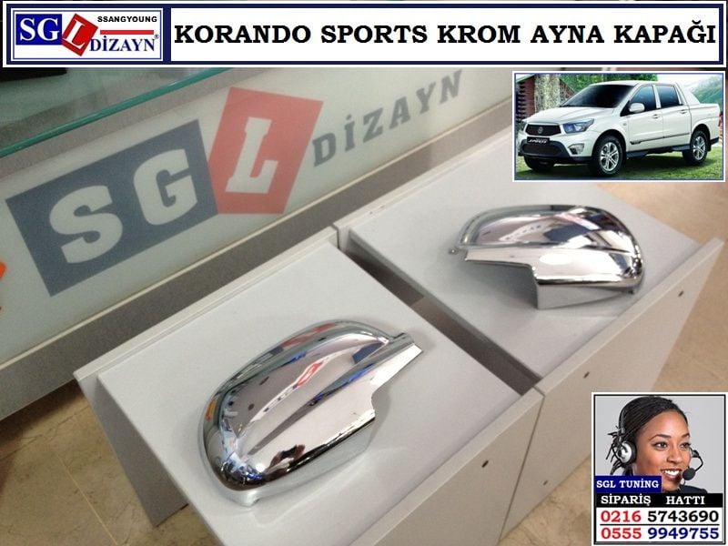 10702 KORANDO SPORTS KROM AYNA KAPAĞI KORANDO SPORTS AKSESUARLARI