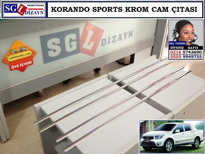 10701 KORANDO SPORTS KROM CAM ÇITASI KORANDO SPORTS AKSESUARLARI