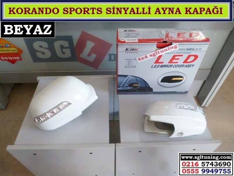 10703 KORANDO SPORTS SİNYALLİ AYNA KAPAĞI BEYAZ KORANDO SPORTS AKSESUARLARI