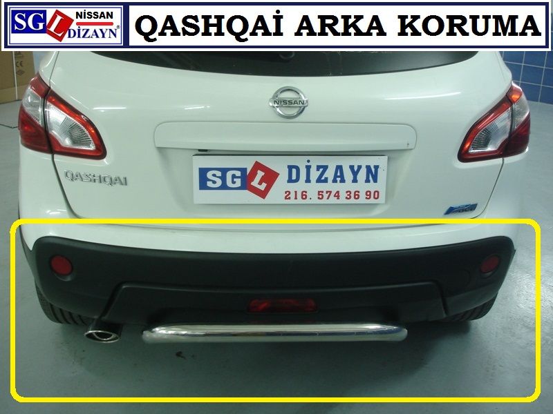 SGL01 QASHQAİ KROM ARKA TAMPON KORUMASI DAR QASHQAİ AKSESUARLARI