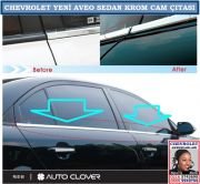10903 YENİ AVEO SEDAN KROM CAM ÇITASI CHEVROLET YENİ AVEO SEDAN AKSESUARLARI