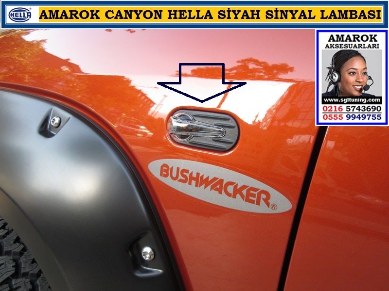AMAROK CANYON HELLA SİYAH SİNYAL LAMBASI SETİ AMAROK CANYON BAKIR TURUNCU AKSESUARLARI
