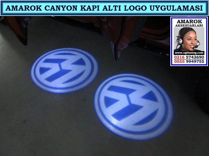 AMAROK CANYON KAPI ALTI LOGO AYDINLATMA AMAROK CANYON BAKIR TURUNCU AKSESUARLARI